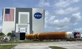 تصاویری از محل استقرار جزء اصلی سیستم پرتاب فضایی ماموریت «آرتمیس» ناسا