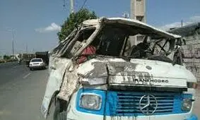 واژگونی مینی بوس کارگران معدن در مینودشت