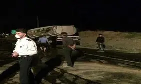 واژگونی تانکر حامل الکل در مسیر بوئین زهرا - ساوه