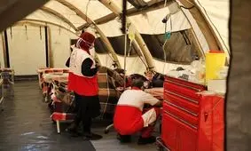 بیمارستان صحرایی هلال احمر در خراسان شمالی راه اندازی شد