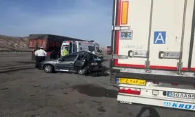 حادثه رانندگی در آزادراه پیامبر اعظم (ص) یک کشته و ۴ مصدوم برجای گذاشت