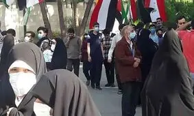 راهپیمایی در حمایت از مردم فلسطین