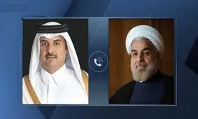 تاکید روحانی و امیر قطر بر توقف حملات علیه فلسطین