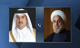 تاکید روحانی و امیر قطر بر توقف حملات علیه فلسطین