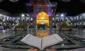 ترتیل خوانی قرآن کریم در صحن آزادی حرم مطهر رضوی/ به روایت تصاویر