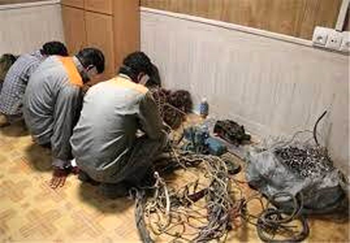 دستگیری باند سارقین کابل برق در قروه