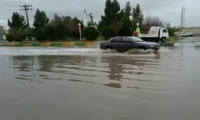 جاری شدن سیلاب در شهرستان میامی