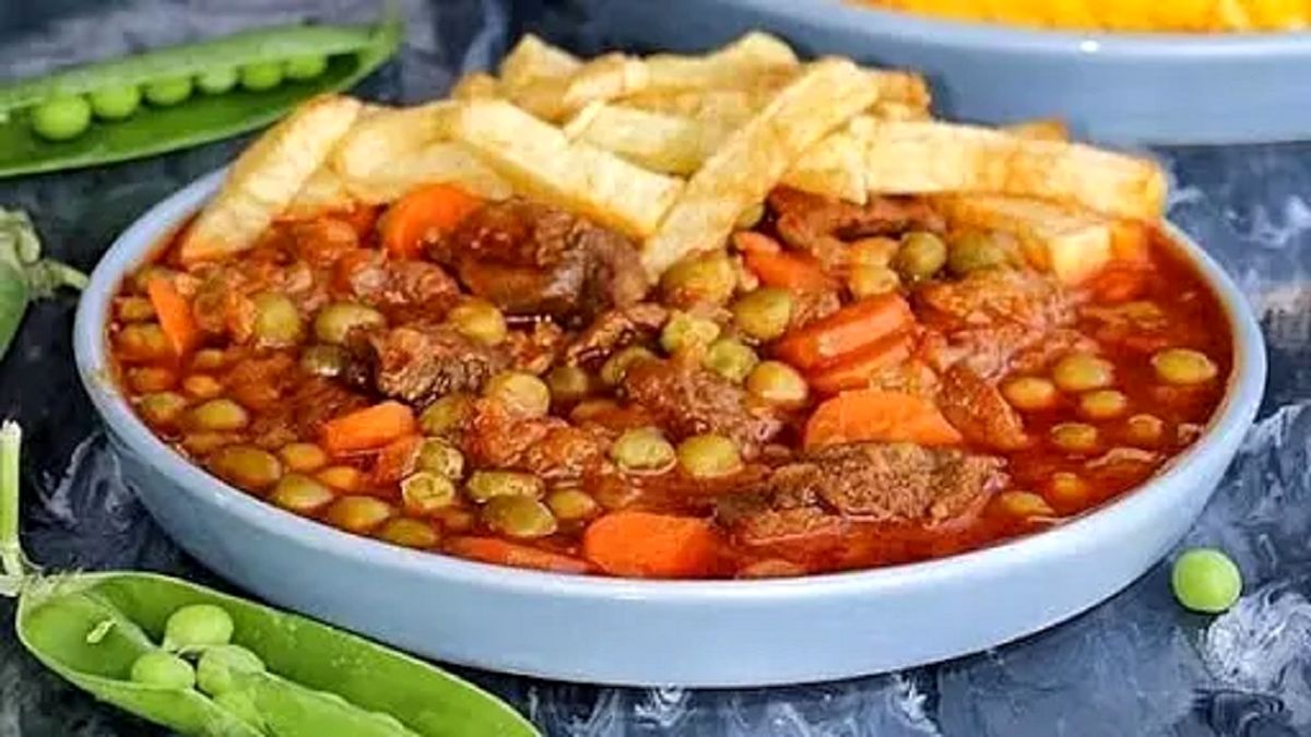 آموزش پخت خورش نخود فرنگی متفاوت با سیب زمینی