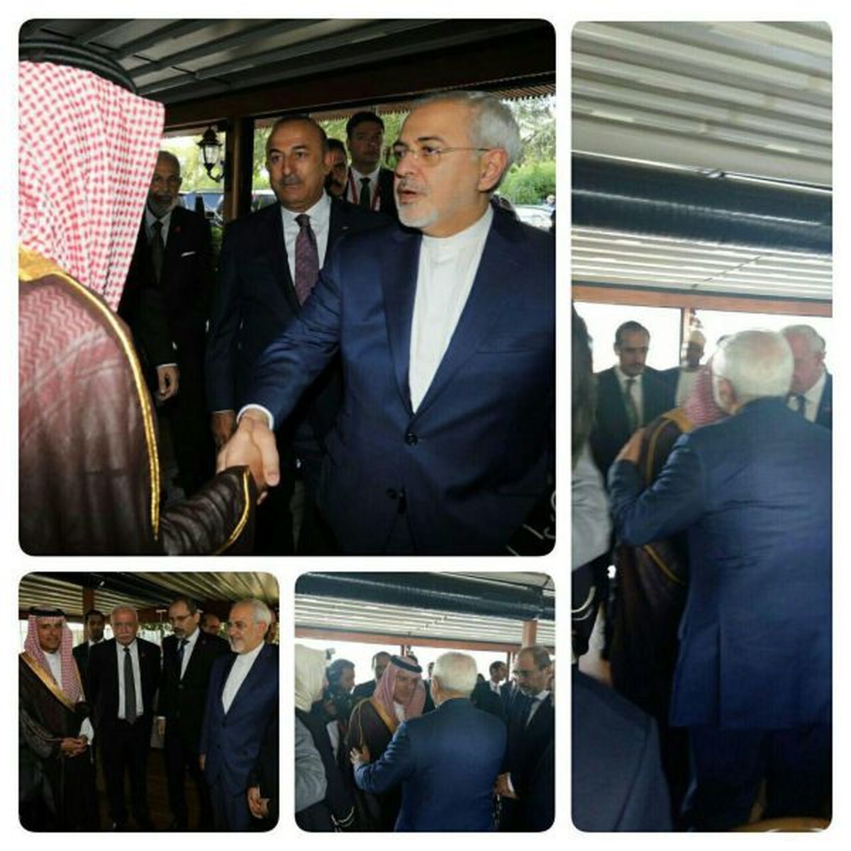 وزير امور خارجه عربستان ظريف را در آغوش كشيد