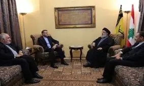 دیدار امیرعبداللهیان با سید حسن نصرالله در لبنان