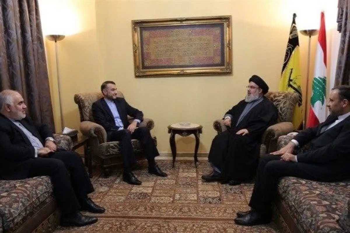 دیدار امیرعبداللهیان با سید حسن نصرالله در لبنان