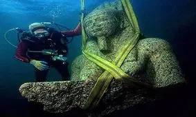 شهر غرق‌شده هراکلیون در مصر باستان/ عکس