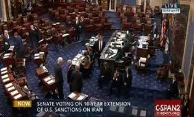 تمدید ۱۰ ساله قانون تحریم ایران در سنا عملا تصویب شد