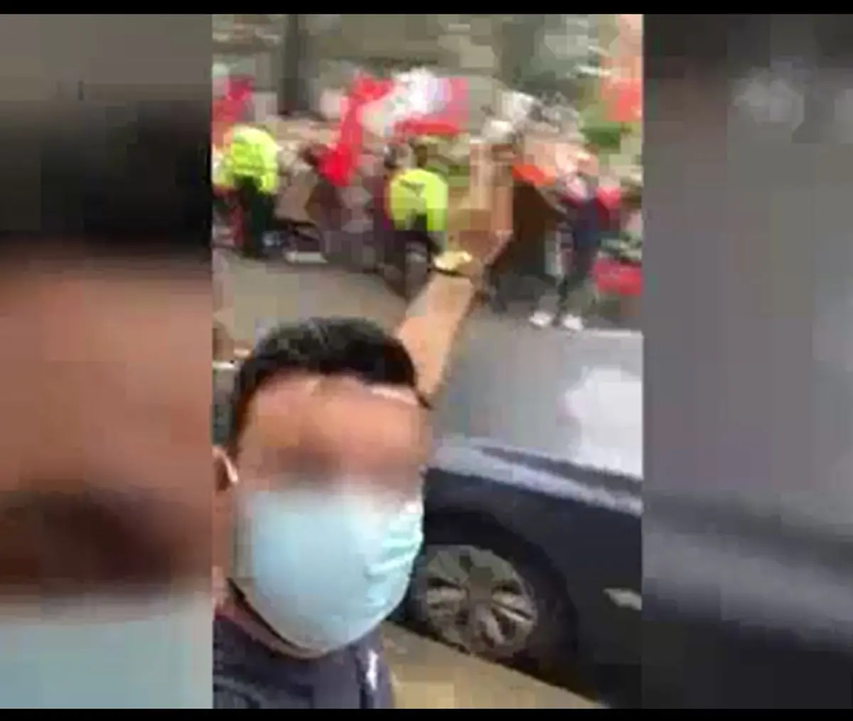 حمله و فحاشی مخالفان جمهوری اسلامی به رأی‌دهندگان ایرانی در لندن/ ویدئو