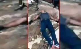 مرگ سارق توسط صاحبخانه/ ویدئو