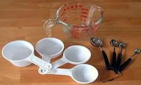 لیست کاربردری اندازه‌گیری مواد کیک‌پزی