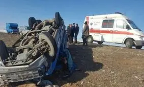 واژگونی وانت نیسان ۸مصدوم بر جای گذاشت