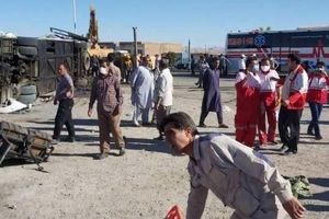تصادف اتوبوس و تریلی در یزد با ۵ کشته و ۲۷ مصدوم