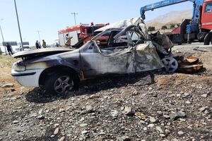 تصادف شدید در اتوبان قم - تهران