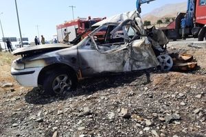 تصادف شدید در اتوبان قم - تهران