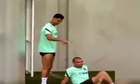 شوخی جالب رونالدو با په‌په!/ویدئو