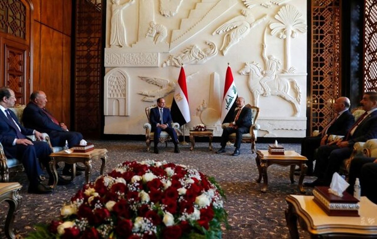 ورود رییس جمهور مصر به عراق پس از ۳۰ سال/ استقبال الکاظمی از سیسی و پادشاه اردن