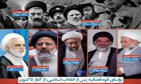 اژه‌ای، هفتمین رئیس دستگاه قضا / چند قاضی‌القضات، دوره ۱۰ ساله را به اتمام نرساندند؟