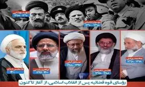 اژه‌ای، هفتمین رئیس دستگاه قضا / چند قاضی‌القضات، دوره ۱۰ ساله را به اتمام نرساندند؟