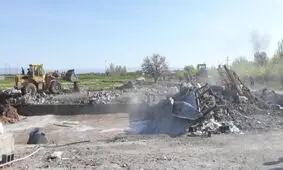 رفع تصرف ۲۱۰۰ مترمربع اراضی در روستای باغ بالا قشم