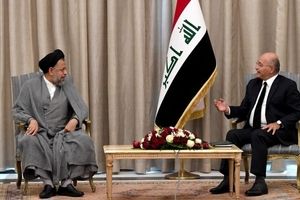وزیر اطلاعات ایران با رئیس‌جمهور عراق دیدار کرد