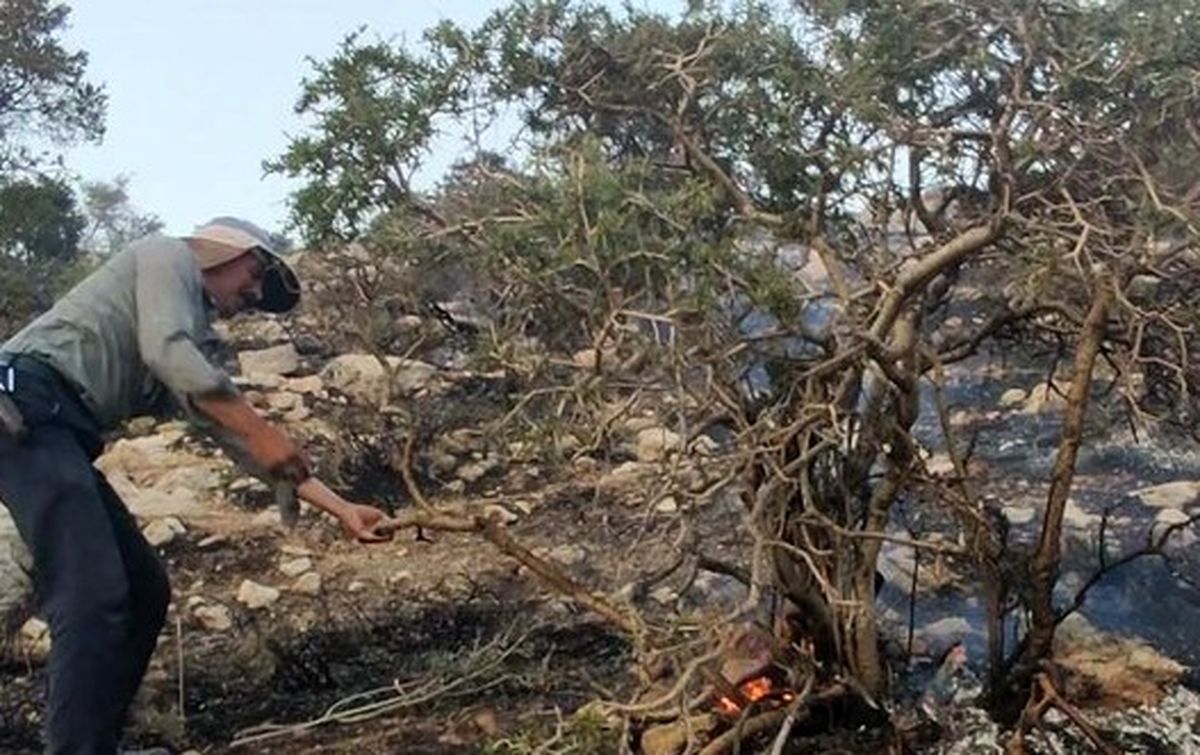 مهار آتش سوزی سفیدکوه خرمآباد