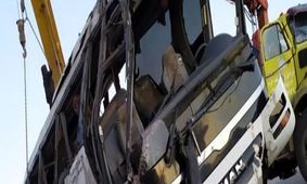 واژگونی مرگبار اتوبوس در جاده هراز/ عکس