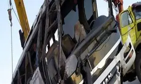 واژگونی مرگبار اتوبوس در جاده هراز/ عکس