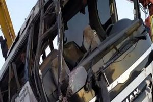واژگونی مرگبار اتوبوس در جاده هراز/ عکس