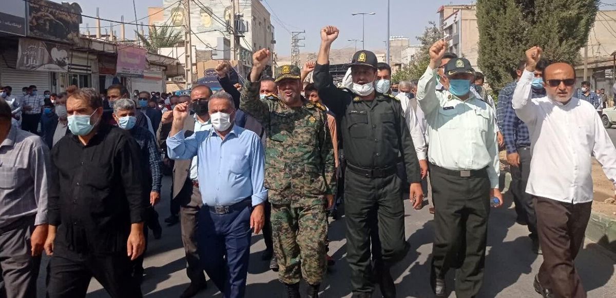 راهپیمایی مردم ایذه در محکومیت آشوب طلبان برگزار شد