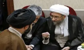 فرزند رهبرانقلاب در عروسی پسر علی لاریجانی+عکس