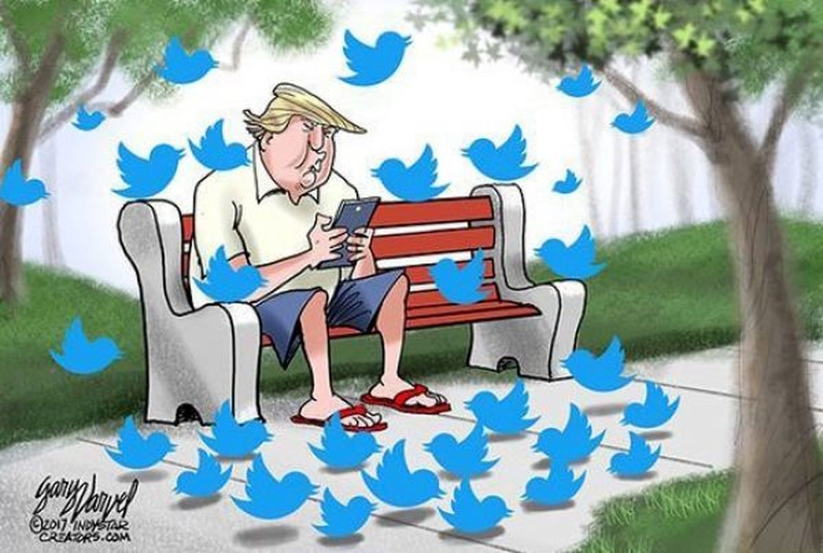 پرنده‌بازی ترامپ در پارک!
