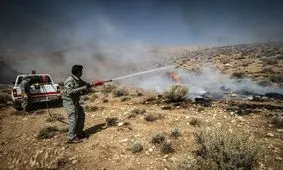 اطفاء حریق در منطقه قطری شاهرود/ ۲ هکتار جنگل در آتش سوخت