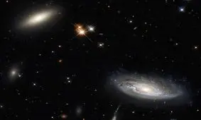 تصویر هابل از ۲ کهکشانی که ۳۵۰ میلیون سال نوری با زمین فاصله دارند