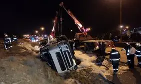 واژگونی تانکر سوخت در شیراز