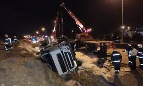 واژگونی تانکر سوخت در شیراز