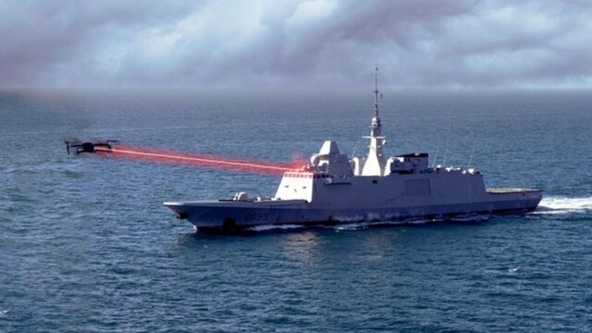 آزمایش سلاح لیزری علیه پهپادها توسط نیروی دریایی فرانسه