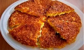 آموزش «ته دیگ زعفرانی مجلسی» بدون تخم مرغ/ ویدئو