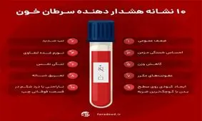 ۱۰ نشانه هشداردهنده سرطان خون