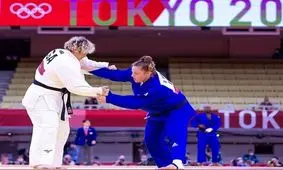 جودوکار زن عربستانی با ورزشکار اسرائیلی مسابقه داد/ ویدئو