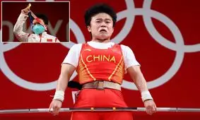 تصویر جنجالی در المپیک/ وزنه بردار زن چینی در المپیک توکیو مرد از آب درآمد!/ عکس