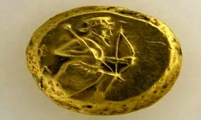 سکه دوران هخامنشی در موزه ارمیتاژ سن پترزبورگ روسیه