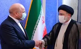 استقبال رئیس مجلس شورای اسلامی از آیت الله جنتی و سایر میهمانان مراسم تحلیف/ عکس و ویدئو