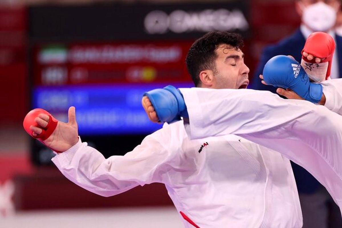 صعود گنج‌زاده به نیمه نهایی کاراته المپیک/ هفتمین مدال ایران قطعی شد