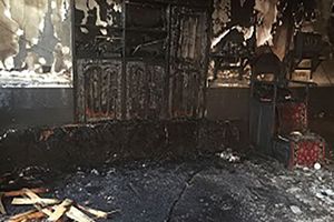 نجات ۴ شهروند از یک حادثه آتش‌سوزی در یک حسینیه در خرمشهر
